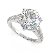 Karina Round Cut Pave 6 Prong Engagement Ring Setting - Nivetta